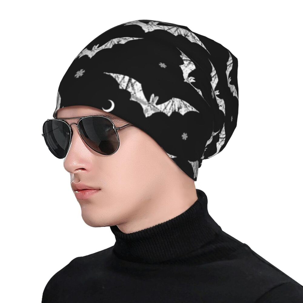 8939 Halloween Skull Pumpkin Beanie Chemo Hat Cancer Headwear Knitted Hats - Picture 4 of 9